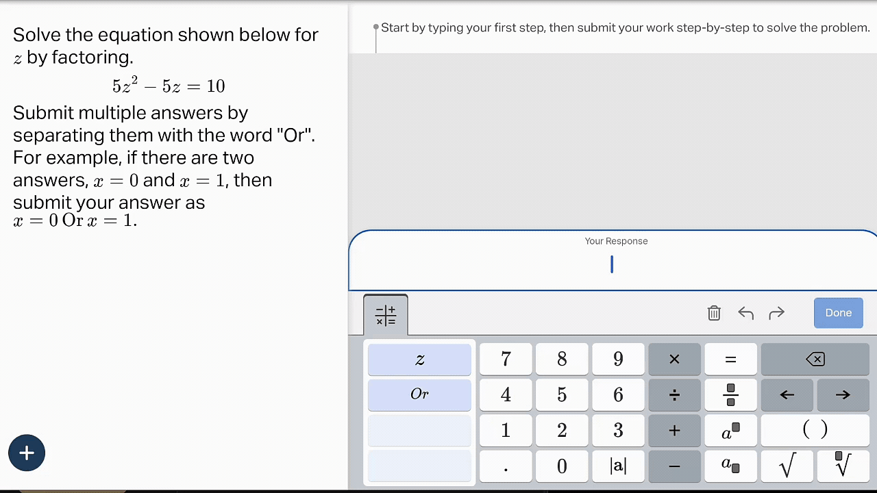 Step-by-Step Math Solve by Factoring with zoom (2)